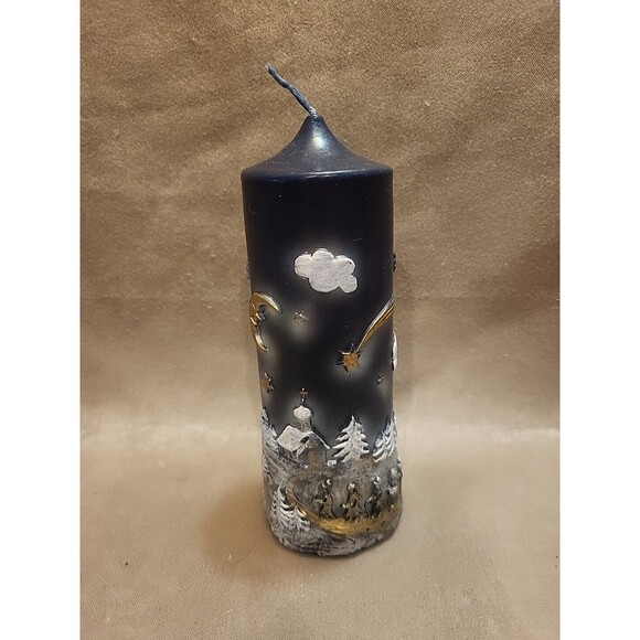 Weidemann Relief Wax Christmas Candle Germany - Picture 1 of 16